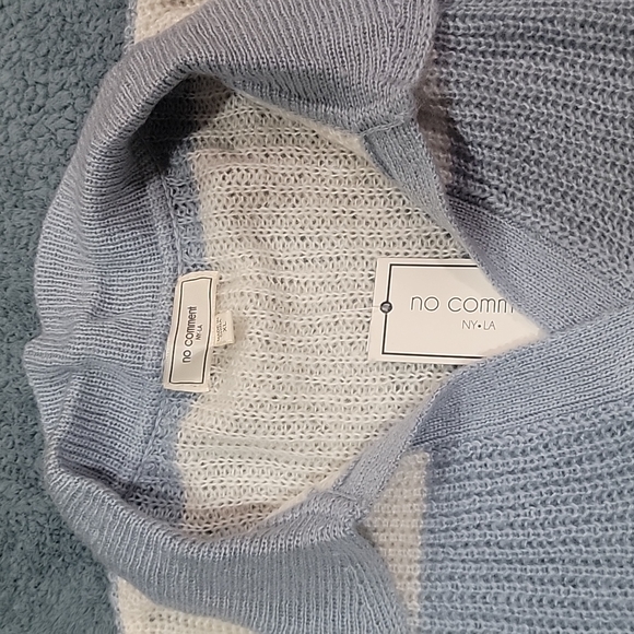 No Comment Striped Collared Sweater NWT!  XL - Picture 4 of 6